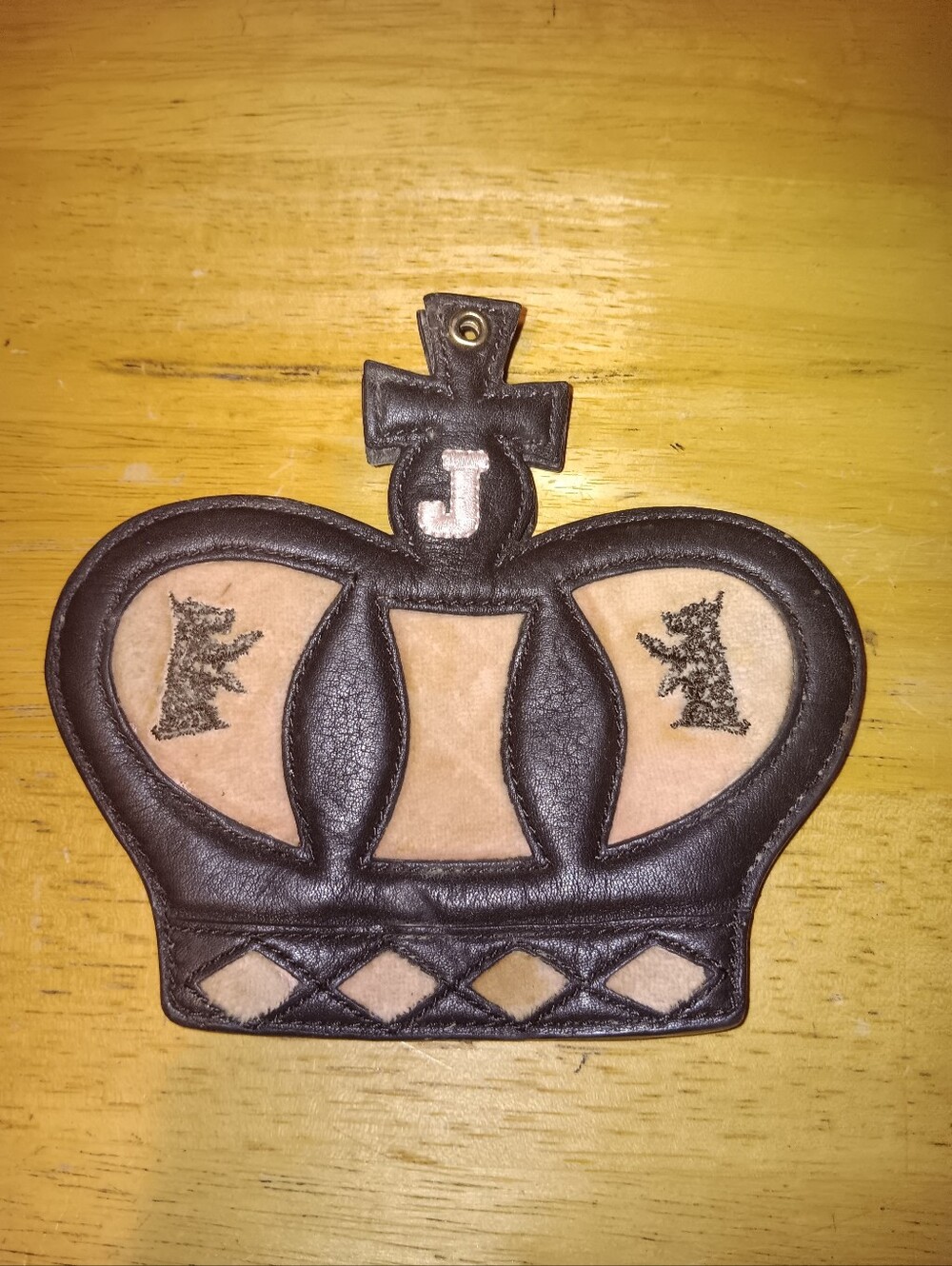 Juicy Couture Vintage Y2k Scottie Velour Crown Luggage Tag